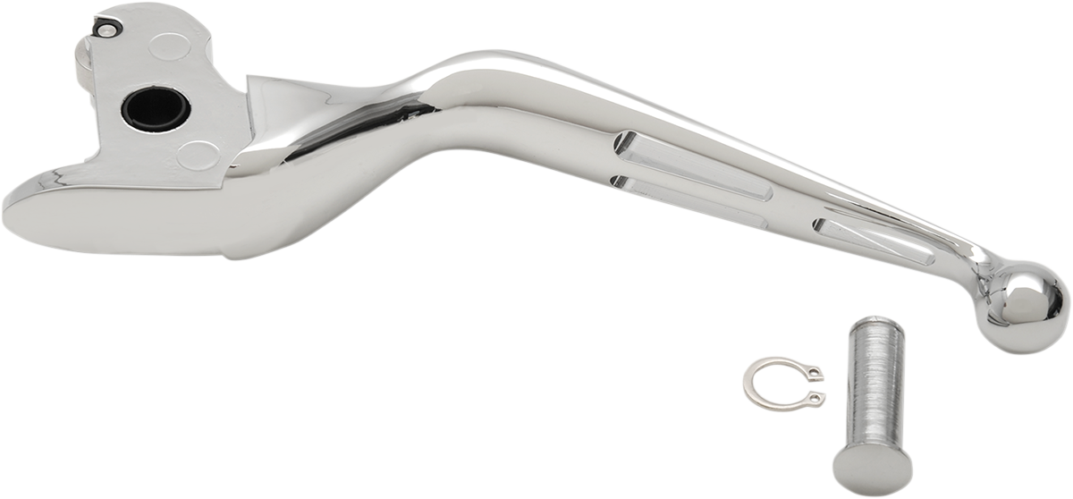 DRAG SPECIALTIES Palanca de embrague - Hoja ancha - Ranurada - Cromada H07-0601-C