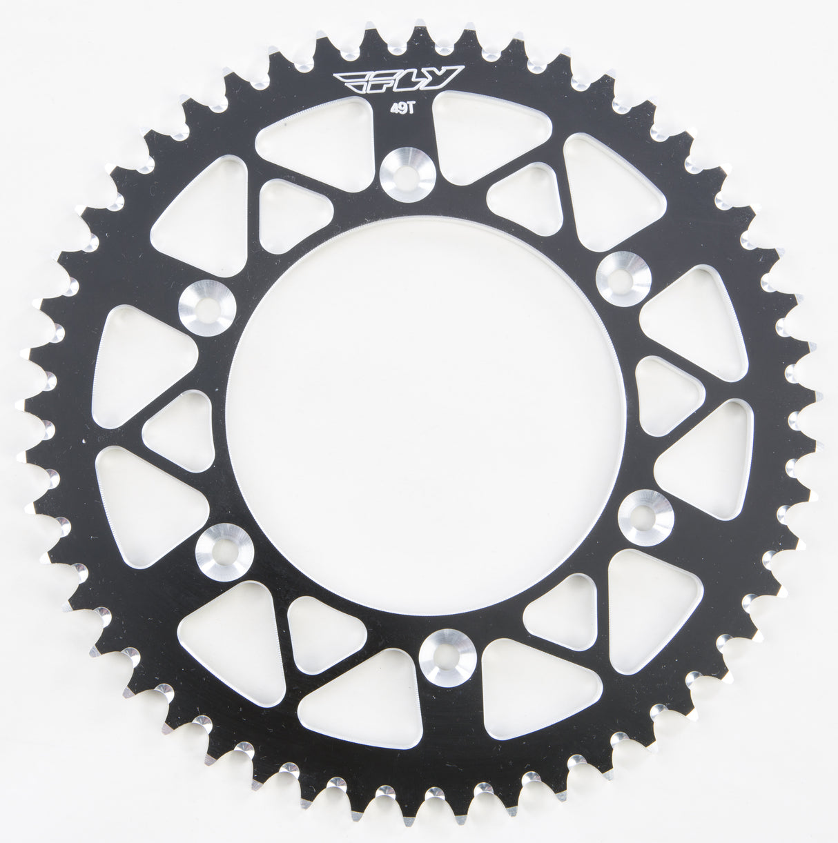 FLY RACING Rear Sprocket Aluminum 49t-520 Blk Hon OLD 225-49 BLK