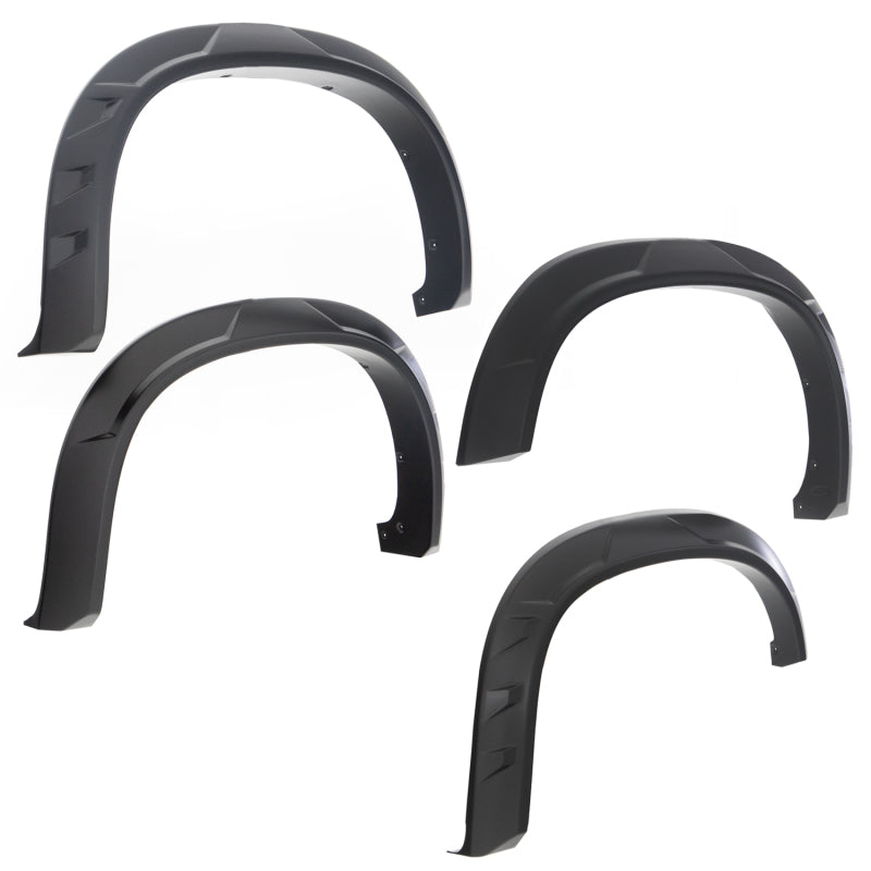 Bushwacker 19-21 Chevrolet Silverado 1500 DRT Style Flares 4pc - Black 40984-02