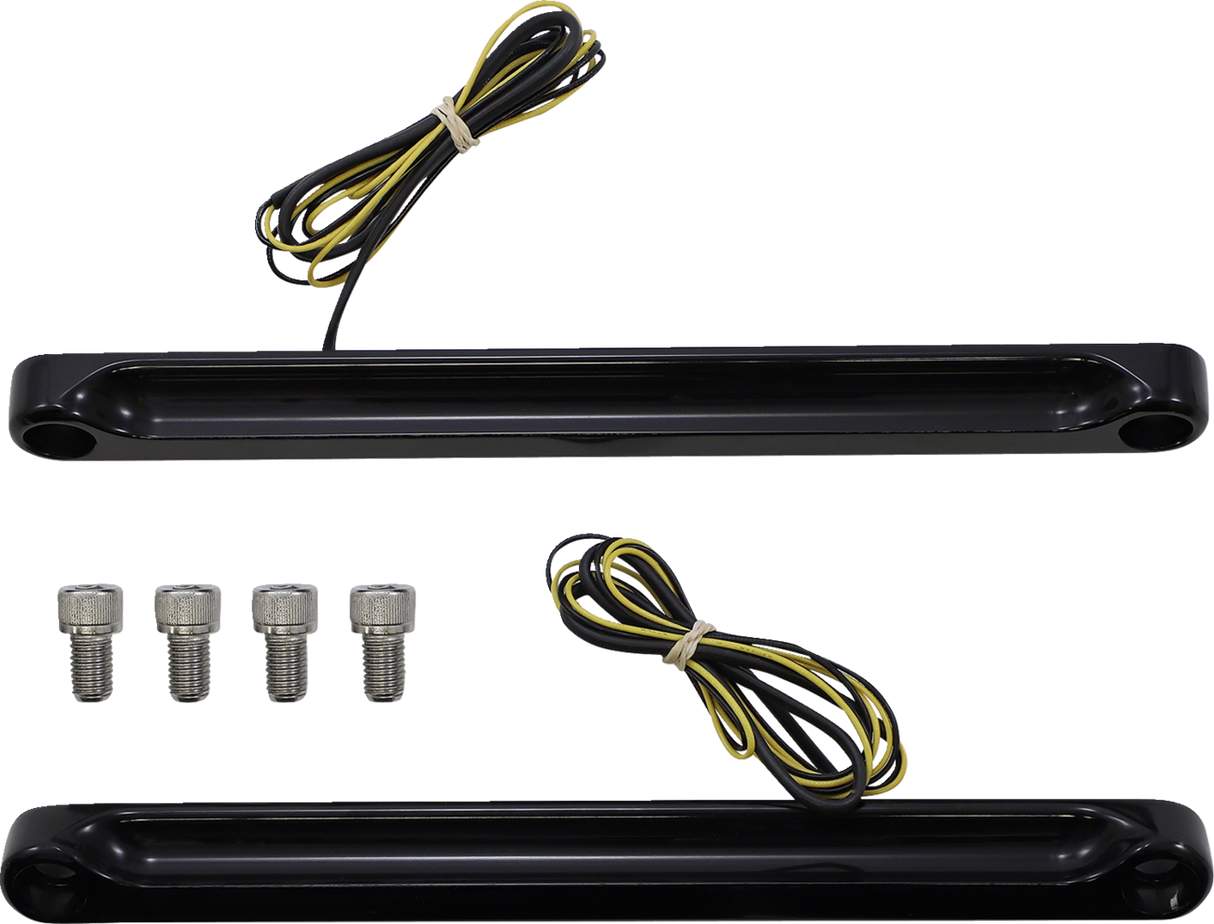 Luz de señal delantera LED ALLOY ART - FLSTC - Negro/Ahumado FDH-2