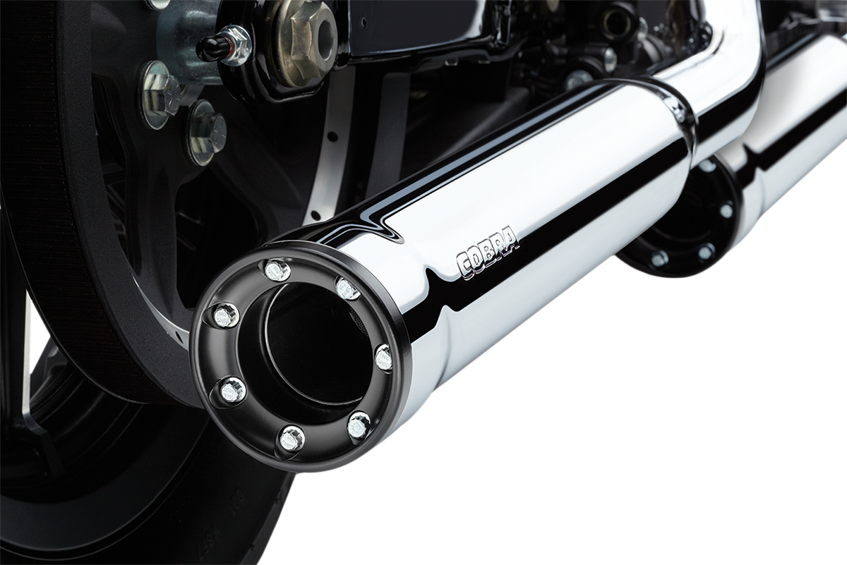 COBRA 3" RPT Chrome Mufflers for Harley-Davidson 1200 Iron /Roadster /Forty-Eight /883 SuperLow /Seventy-Two 6081