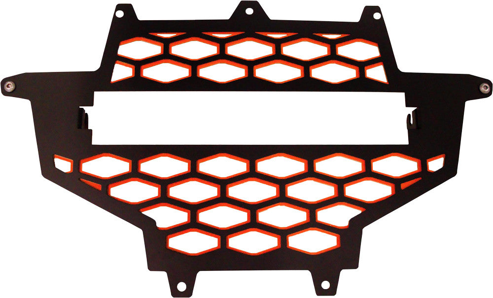 MODQUAD2-Panel Front Grill Black/Red W/Light MountRZR-FGL-XP-RD