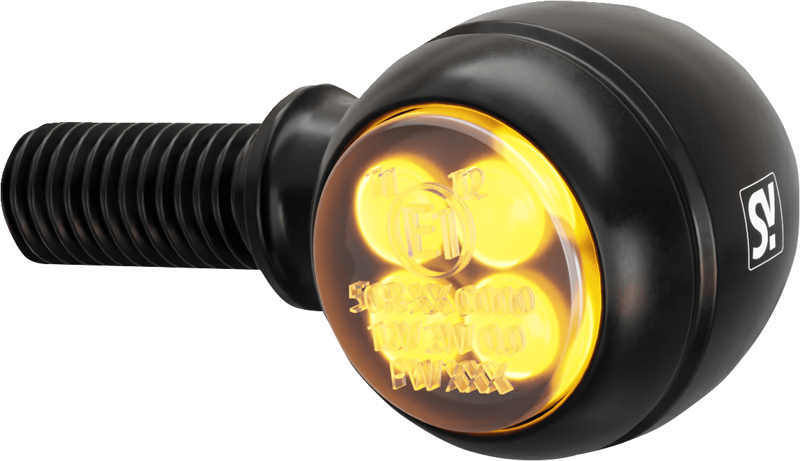 HIGHSIDER Run/Turn Signal - Amber/White - Black 204-297