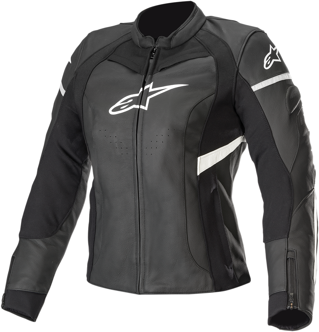 ALPINESTARS Stella Damen Kira Lederjacke - Schwarz/Weiß - US 8 / EU 44 3112019-12-44