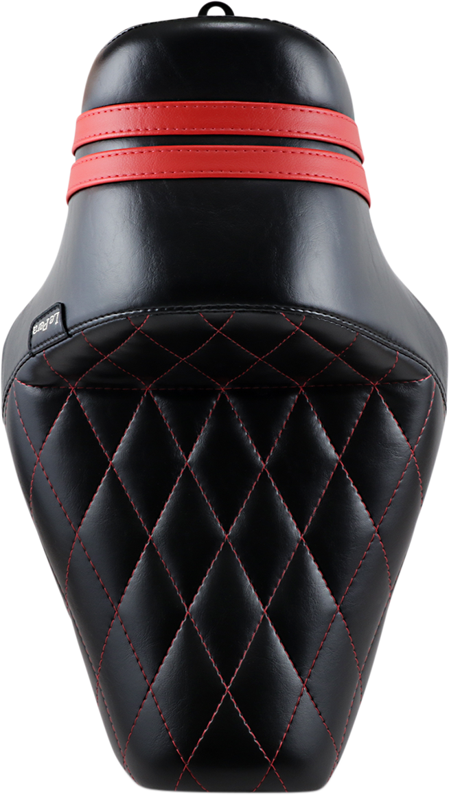 LE PERA Stubs Spoilersitz - Diamant - Schwarz mit roten Streifen - XL LK-416DMRED