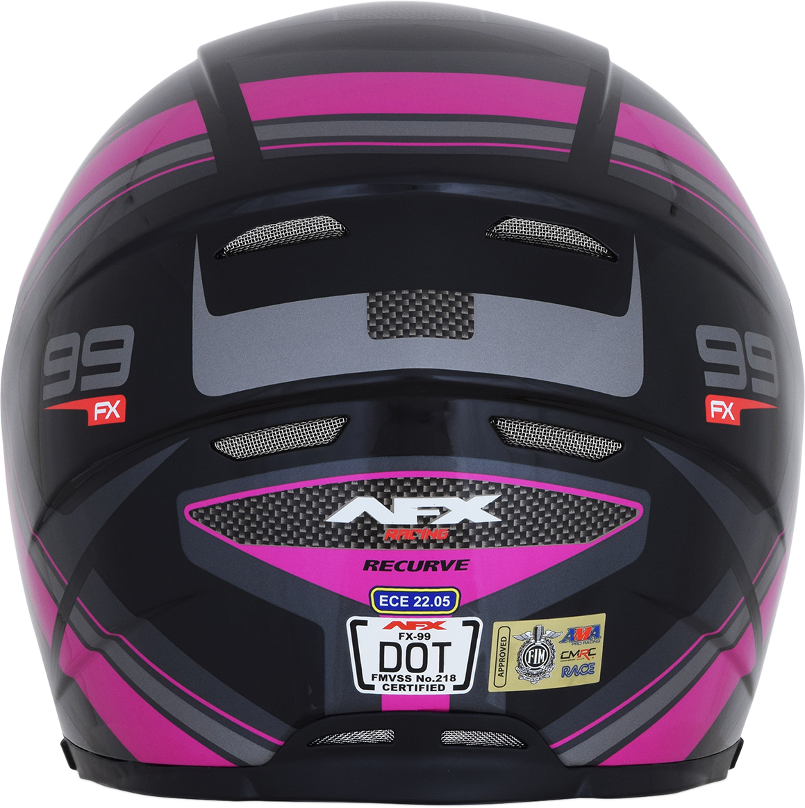 AFX FX-99 Helm - Recurve - Schwarz/Fuchsia - XL 0101-11105