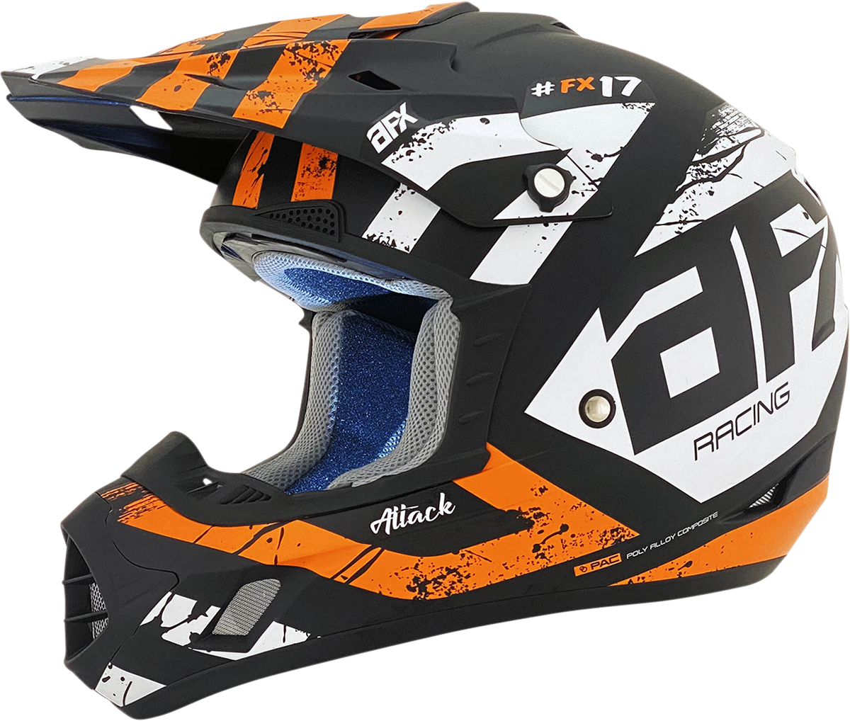 AFX FX-17 Helm - Attack - Mattschwarz/Orange - XS 0110-7154