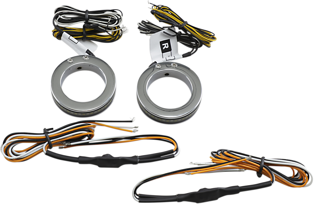 CUSTOM DYNAMICS Intermitentes con luz diurna - 37 mm - Cromado WA-37-AW-CS