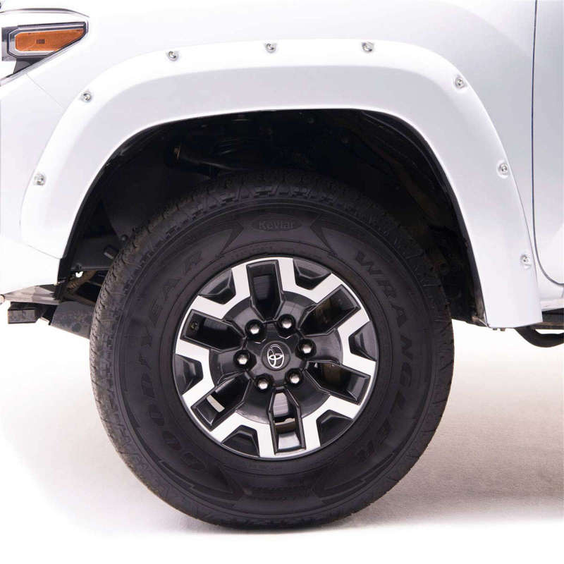 EGR 16+ Toyota Tacoma w/Mudflap Bolt-On Look Color Match Fender Flares - Set - Super White 795084-040