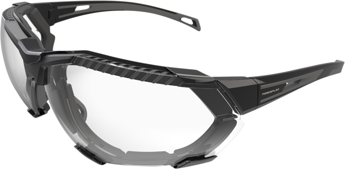 FORCEFLEX FF4 Sonnenbrille - Schaumstoff - Schwarz/Schwarz - Klar FF4-01014-041