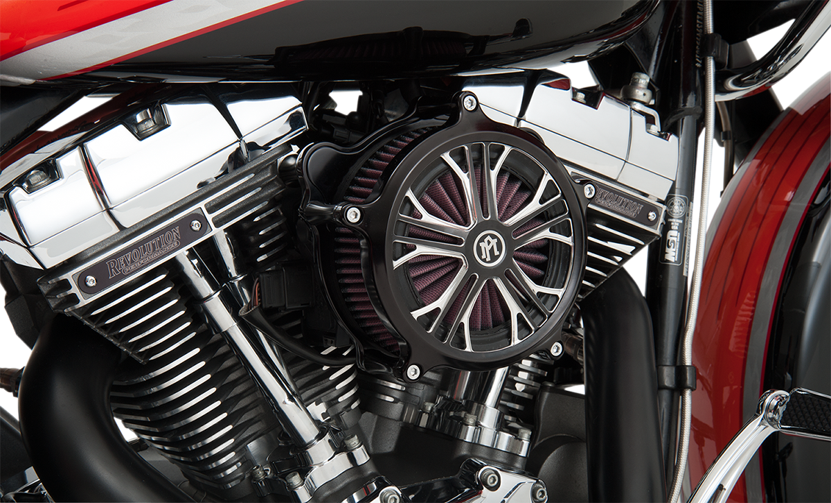 PERFORMANCE MACHINE (PM) Filtro de aire súper gas - Negro - Acelerador por cable 0206-2150-B