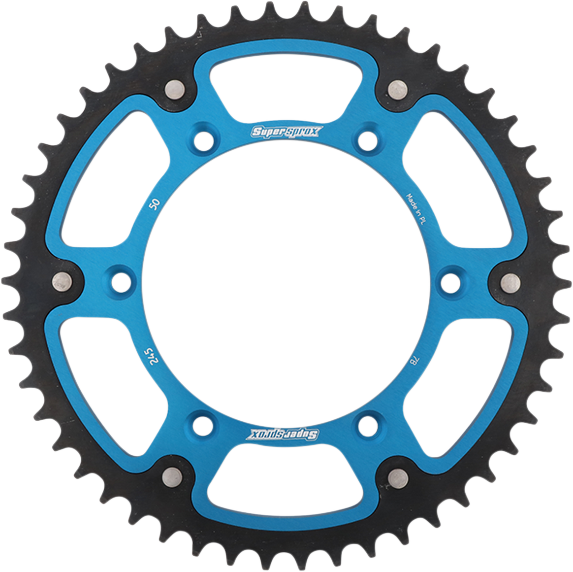 SUPERSPROX Stealth Rear Sprocket - 50 Tooth - Blue - Yamaha RST-245-50-BLU
