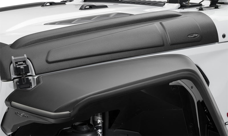 Bushwacker 18-22 Jeep Wrangler 2/4dr / 20-22 Jeep Gladiator Trail Armor Hood Armor (3pc) - Tex. Blk 14131