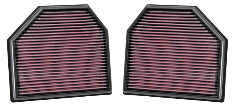 K&N Replacement Air Filter for 11-14 BMW M5/M6 4.4L V8 / 2015 M4/M3 3.0L I6 (2 per box) 33-2488