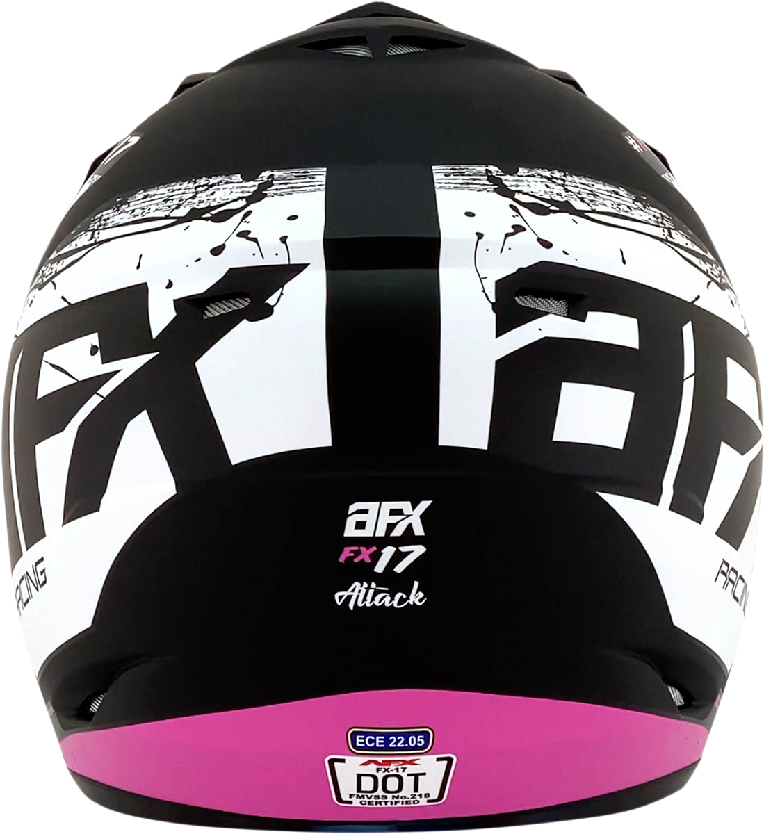 Casco AFX FX-17 - Attack - Negro mate/fucsia - Grande 0110-7169