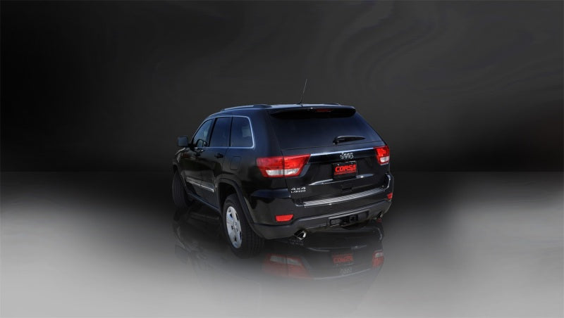 Corsa 15-16 Jeep Grand Cherokee Black 2.5in Dual Rear Exit Cat-Back Exhaust 14991BLK