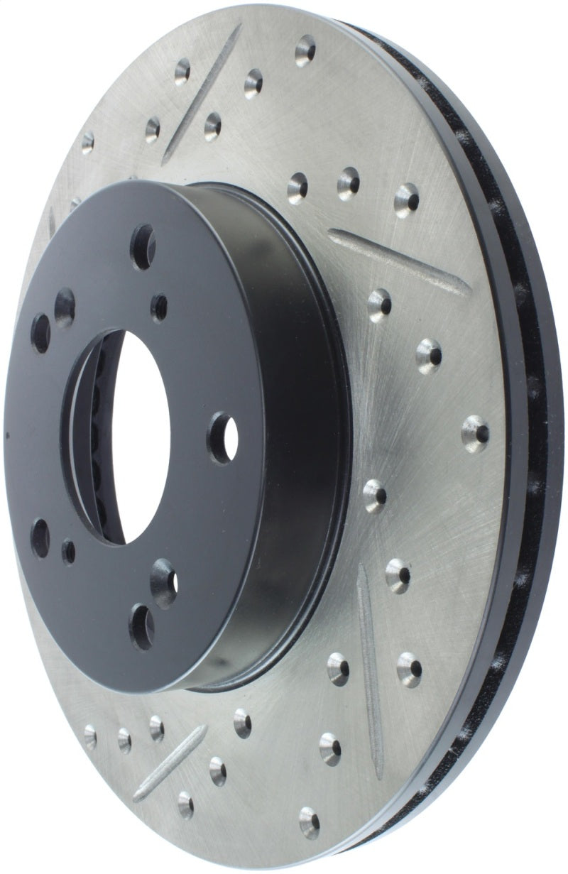 StopTech 02-06 Acura RSX Slotted & Drilled Right Front Rotor 127.40056R