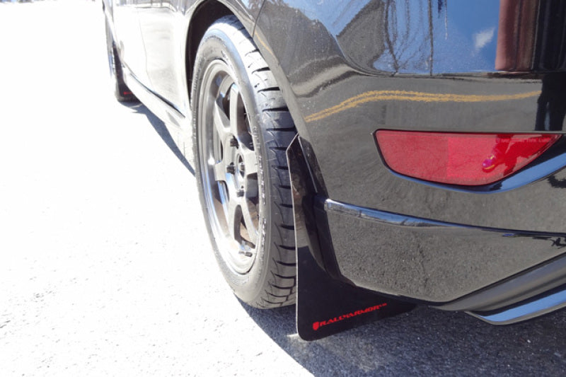 Rally Armor 13-19 USDM Ford Fiesta ST Black UR Mud Flap w/ Silver Logo MF29-UR-BLK/SIL