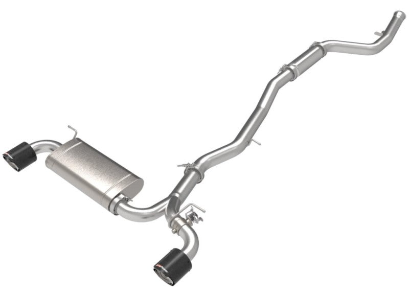 aFe POWER Takeda 2021 Toyota Supra 2.0L (t) 2.5in-3in 304 SS CB Escape con puntas de carbono