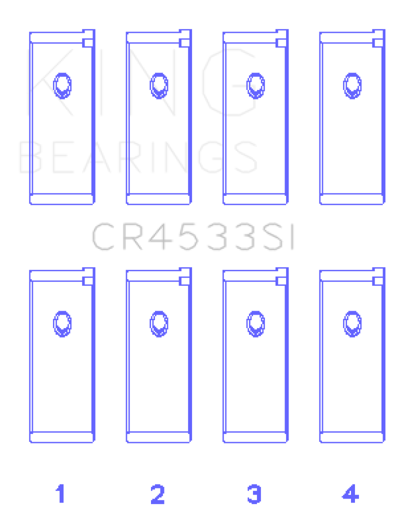King Nissan QR25DE DOHC 16 Valves (Size STD) Rod Bearing Set GCR4533SI