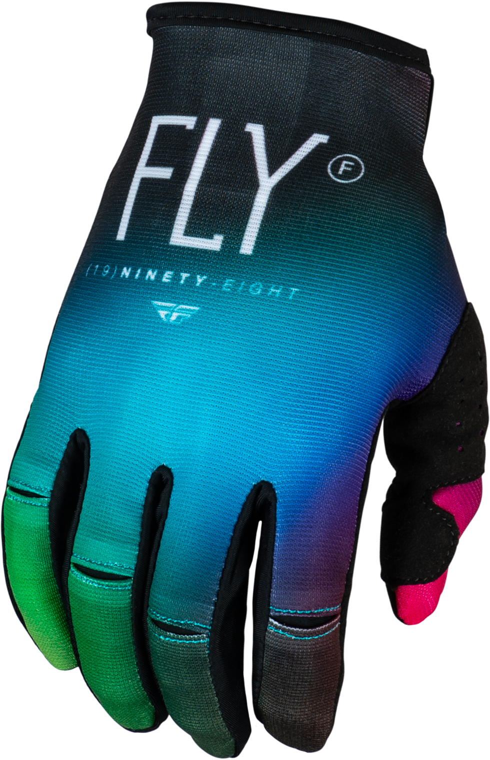 FLY RACING Youth Kinetic Prodigy Gloves Fuschia/Elec Blue/Hi-Vis Ym 377-517YM