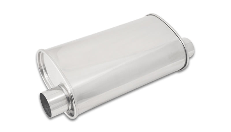 Vibrant StreetPower Oval Muffler 5in x 9in x 15in - 2.5in inlet/outlet (Offset-Offset Same Side) 1129