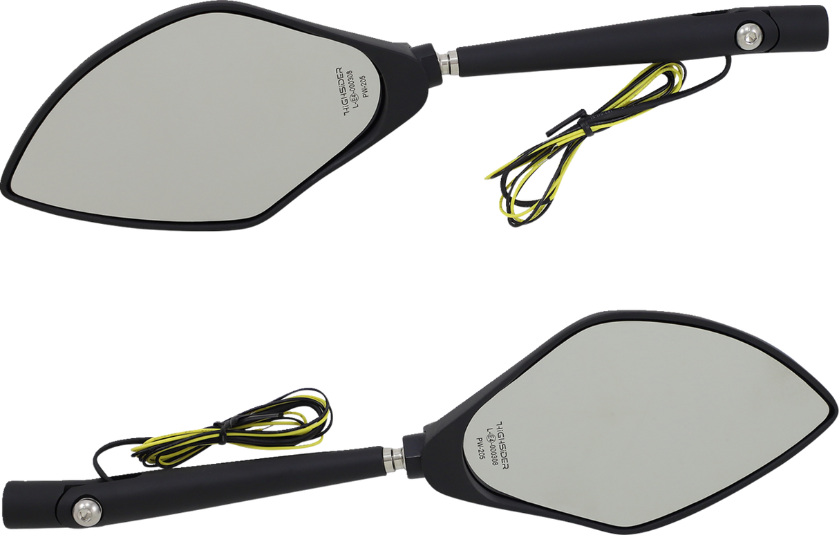 HIGHSIDER Mirror - Torezzo - Side View - Cat Eye - Black 301-581