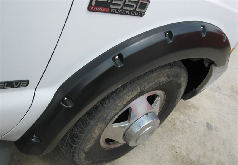 Lund 99-07 Ford F-250 RX-Rivet Style Textured Elite Series Fender Flares - Black (4 Pc.) RX311T
