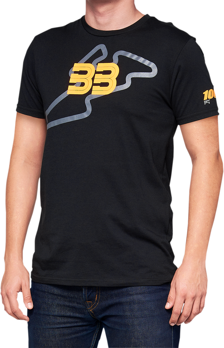 100 % BB33 Track-T-Shirt – Schwarz – Groß BB-32141-001-12