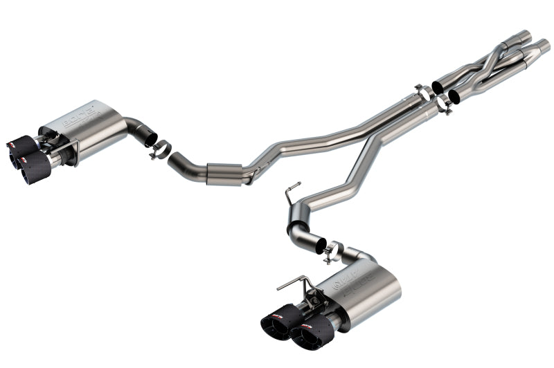 Borla 2020 Ford GT500 5.2L AT 3in ATAK CatBack Exhaust w/ Carbon Fiber Tips 140837CF