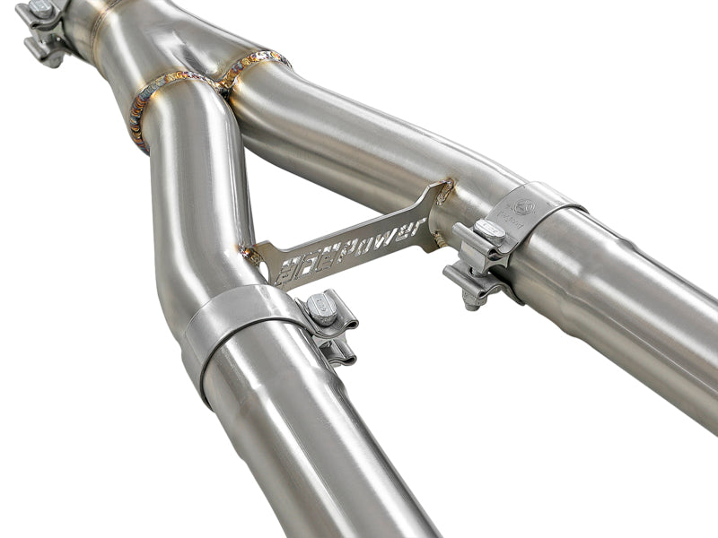 aFe Takeda Sistema de escape con tubo en Y 304 SS de 2,5 a 3 pulgadas 16-18 Infiniti Q50/Q60 V6-3.0L (tt)