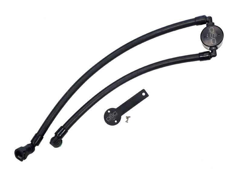 J&L 2021-2024 Ram TRX 6.2L Supercharged Passenger Side Oil Separator 3.0 - Black Anodized 3071P-B