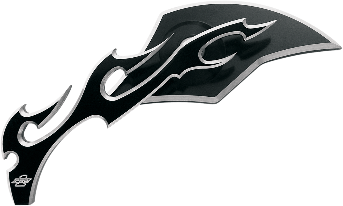 PRO-ONE PERF.MFG. Mirror - Flame - Black - Left 104220B