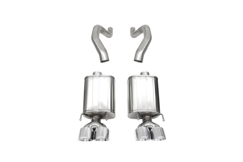 Corsa 06-13 Chevy Corvette C6 Z06 7.0L / 09-13 ZR1 6.2L Polished AxleBack Exhaust w/4.5in Twin Tips 21077