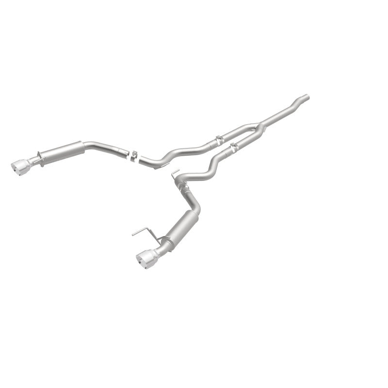 MagnaFlow Cat-Back 15-16 Ford Mustang 2.3L L4 Competition SS 3in Dual Split Rear 4.5in Black Tips 19256