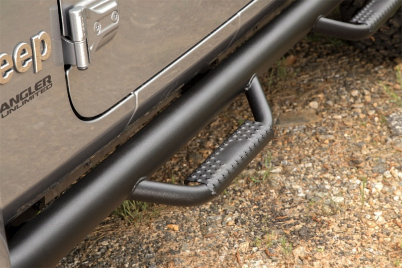 Rugged Ridge Spartan Nerf Bar Textured Black 18-20 Jeep Wrangler JL 4 Door 11596.04