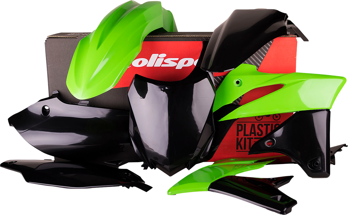 Kit de carrocería POLISPORT - Completo - '13 OEM Verde/Negro - KX 250F 90542