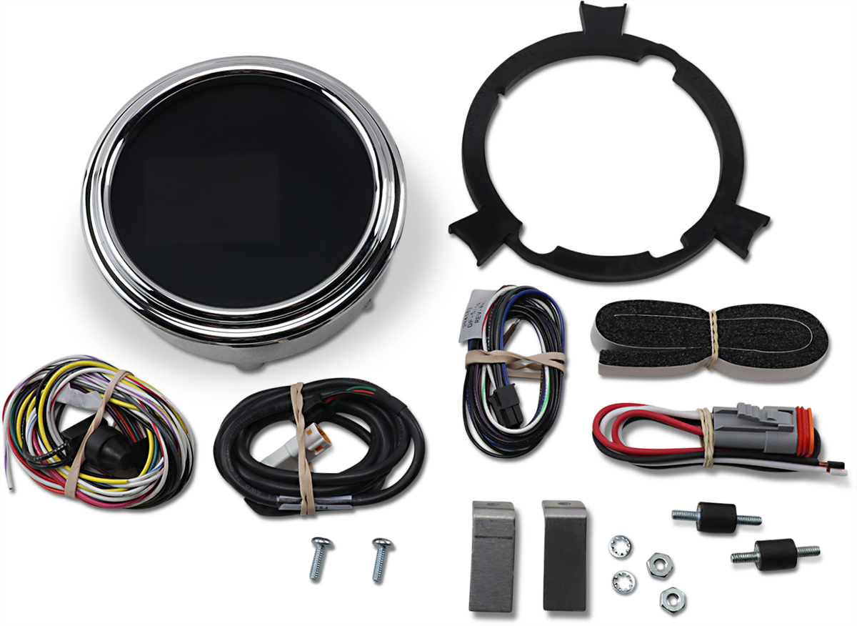 Velocímetro del tanque DAKOTA DIGITAL - Bisel cromado - 4.5" - Pre '03 MLX-2000