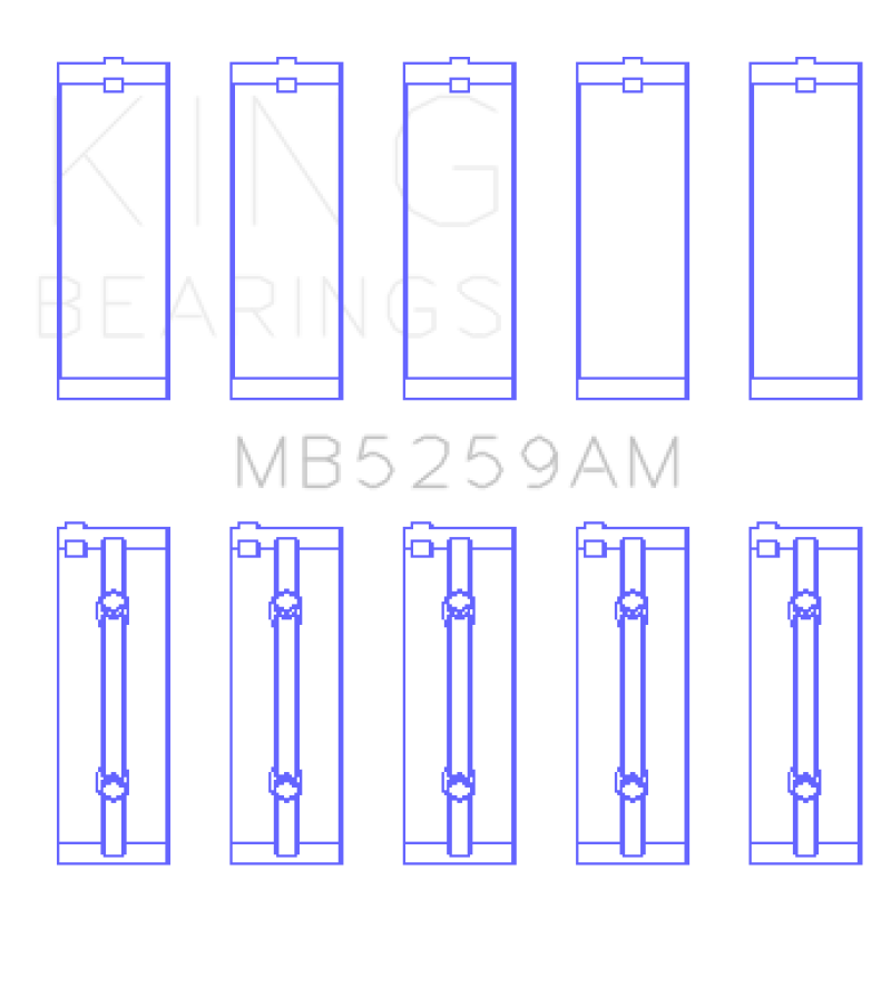 King Acura B18A1/B1/C1/C5 K20A / K24A (Size STD) Main Bearing Set GMB5259AM
