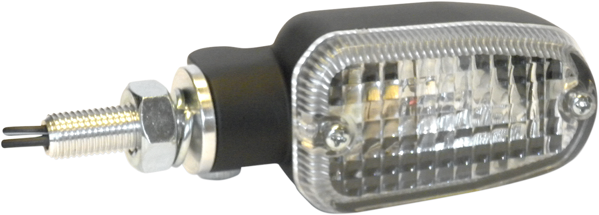 K&S TECHNOLOGIES Señal de giro - Marca DOT&E - Filamento único - Negro/Transparente 25-7704BK