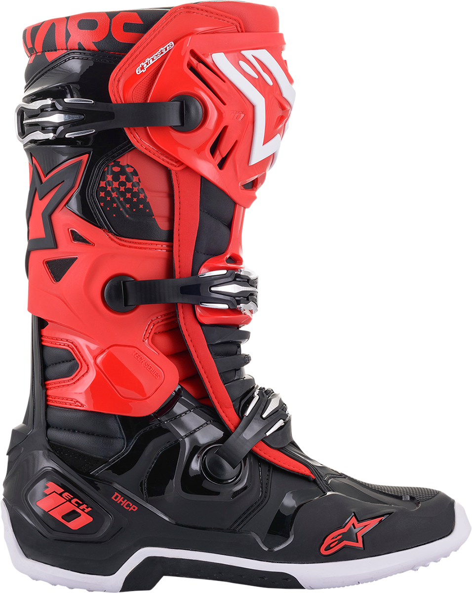 ALPINESTARS Tech 10 Stiefel - Schwarz/Rot - US 7 2010020-31-7