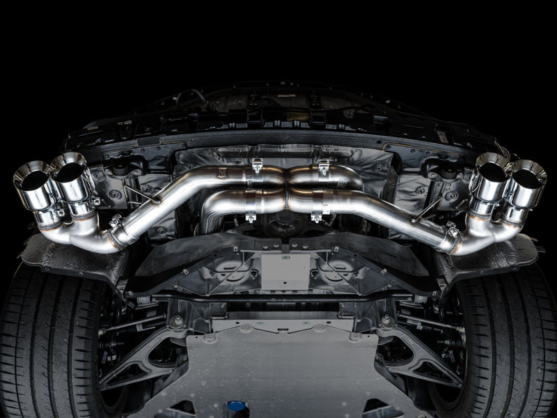 AWE Tuning 2020 Chevrolet Corvette (C8) Track Edition Exhaust - Quad Chrome Silver Tips 3020-42080