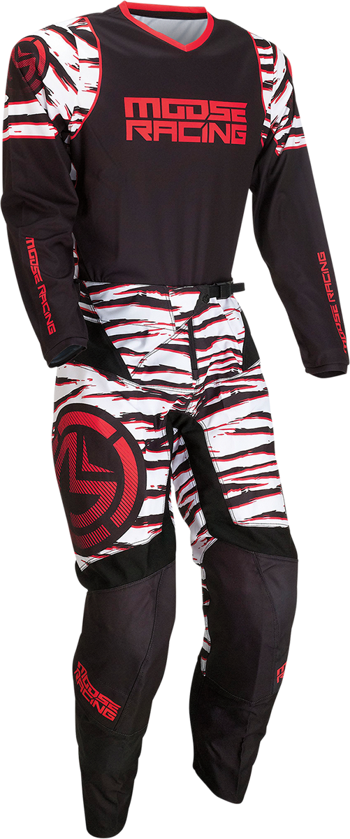 Pantalones clasificatorios MOOSE RACING - Negro/Rojo - 38 2901-10055
