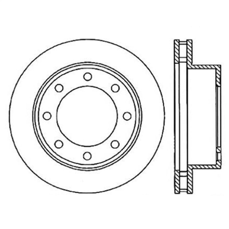 StopTech Power Slot 00-05 Ford Excursion / 99-04 F250/F350 Front Left Slotted CRYO Brake Rotor 126.65086CSL
