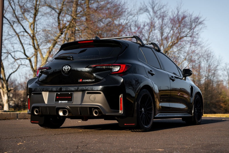 Rally Armor 2023 Toyota GR Corolla Black UR Mud Flap w/ White Logo MF89-UR-BLK-WH