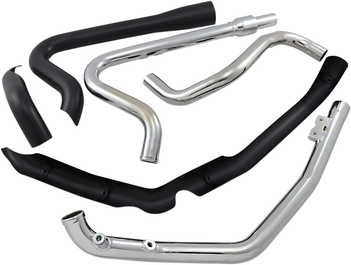 COBRA True Dual Headpipes - Black - Dresser Glide 2017-2022 6257RB