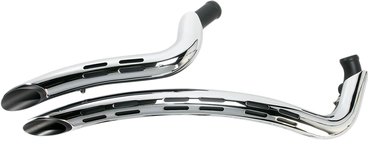 BASSANI XHAUST Sweeper Exhaust - Black/Chrome For Harley-Davidson 1SD2F