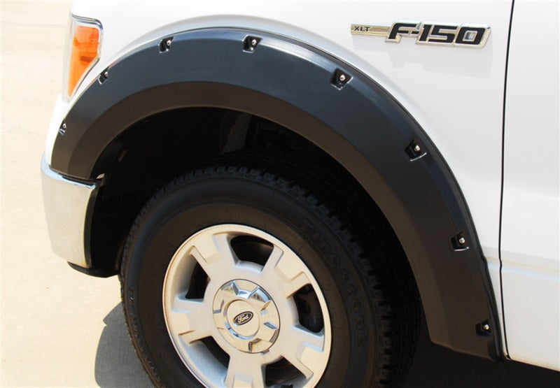 Lund 09-14 Ford F-150 (Excl Raptor) RX-Rivet Style Smooth Elite Series Fender Flares - Black (4 Pc.) RX312S