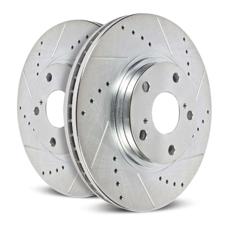 Power Stop 89-98 Nissan 240SX Rear Evolution Drilled & Slotted Rotors - Pair JBR504XPR