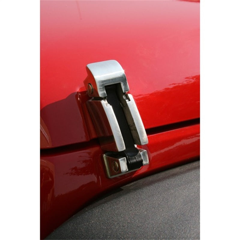 Rugged Ridge 07-18 Jeep Wrangler Stainless Steel Hood Catch Set 11116.06